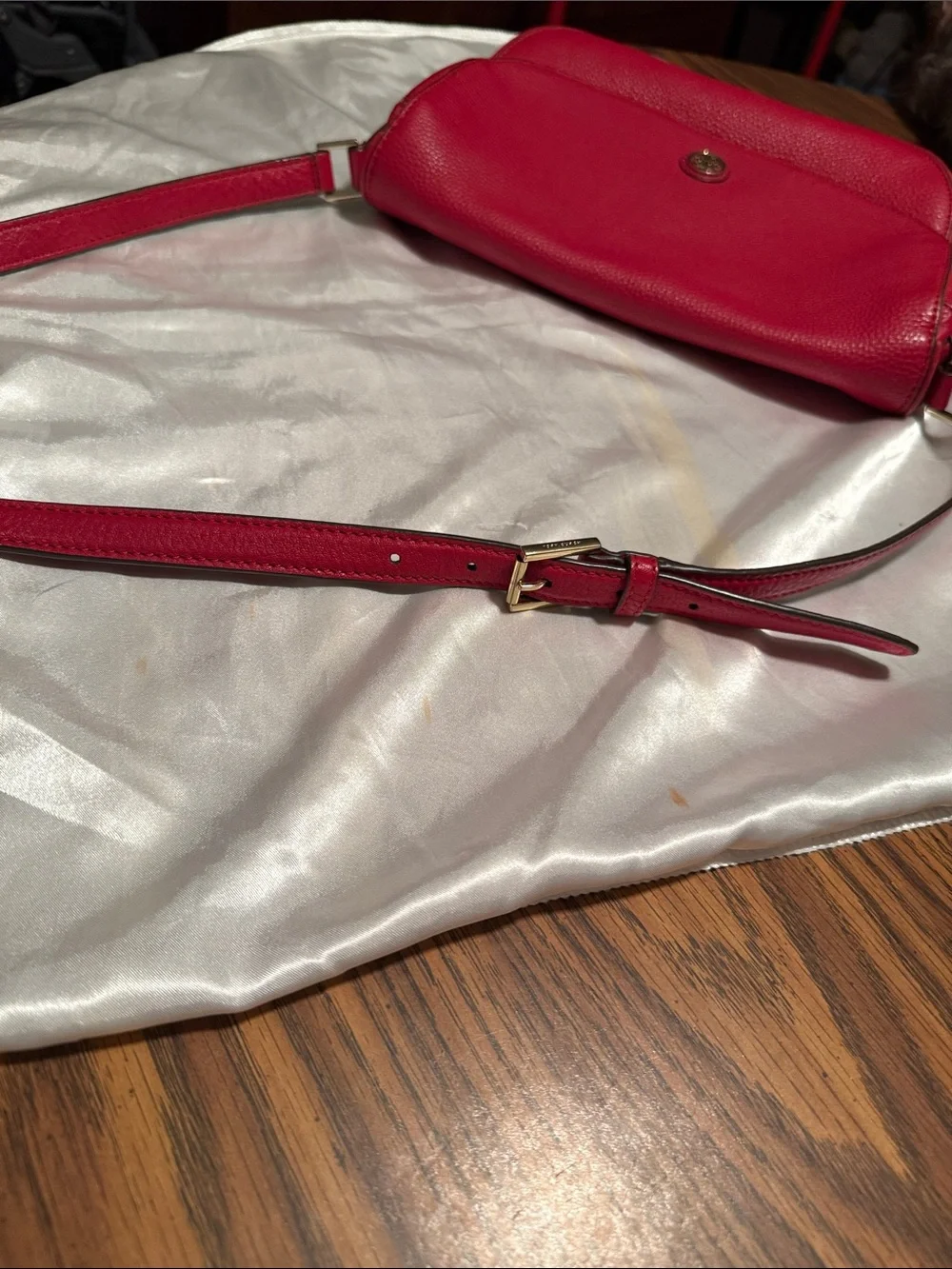 Tory Burch red pebbled